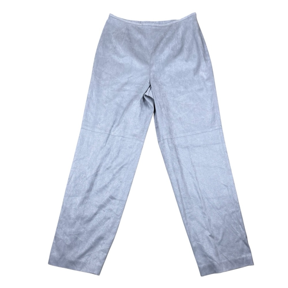 Vintage NWT Talbots Faux Suede Gray Stretch Dress Pants Size 12